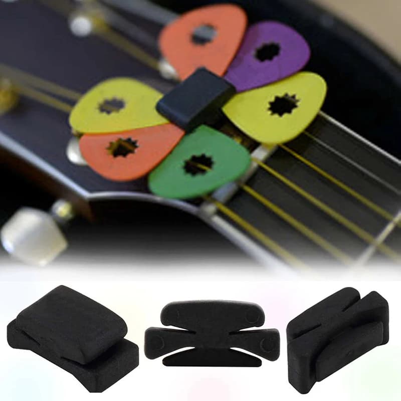 Wedgie Bass Guitar Headstock Pick Holder Rubber Pick Headstock Guitar Picks