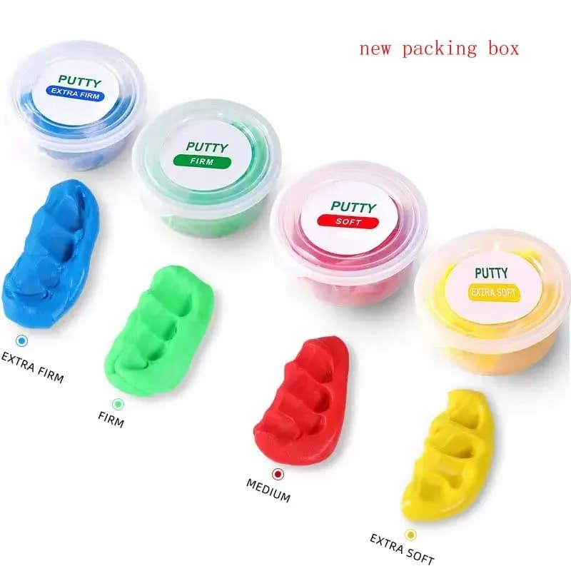 4pack/set Rehabilitation Slime Supplies Toys Fingers Hands Grip Strength Trainer Soft Clay Light Plasticine Playdough Slime Toys