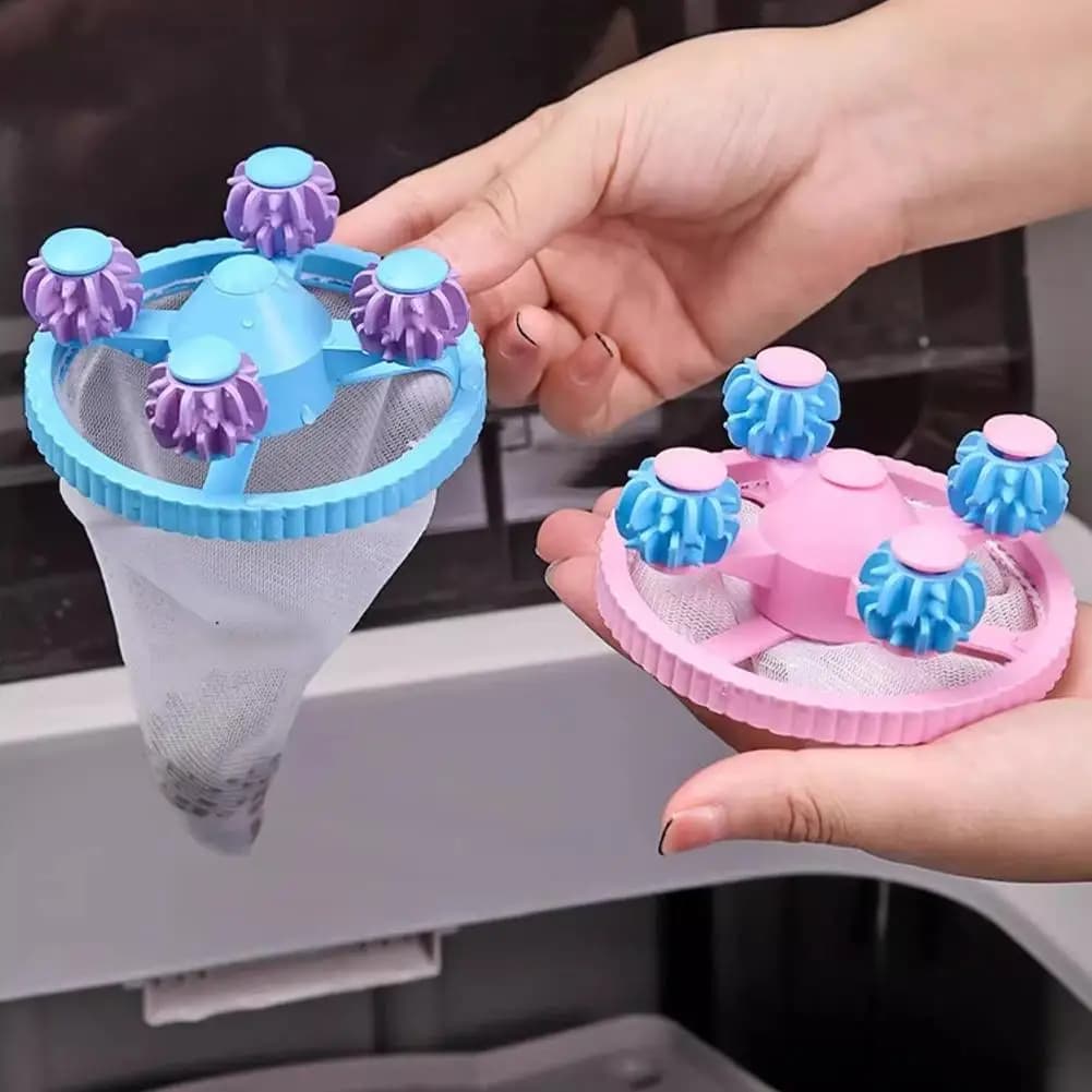 Washing Machine Filter Bag Reusable Net Laundry Ball Floating Lint Hair Catcher Pet Hair Remove Dirt Collection Dedusting Roller