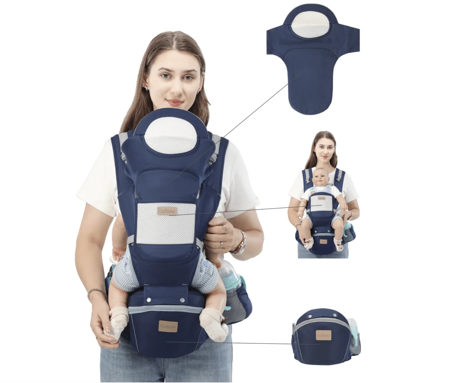 9 IN UNO Marsupio ergonomico per neonati Sgabello multifunzionale per neonati Neonato a bambino Multiuso ALL IN ONE BABY CARRIERS