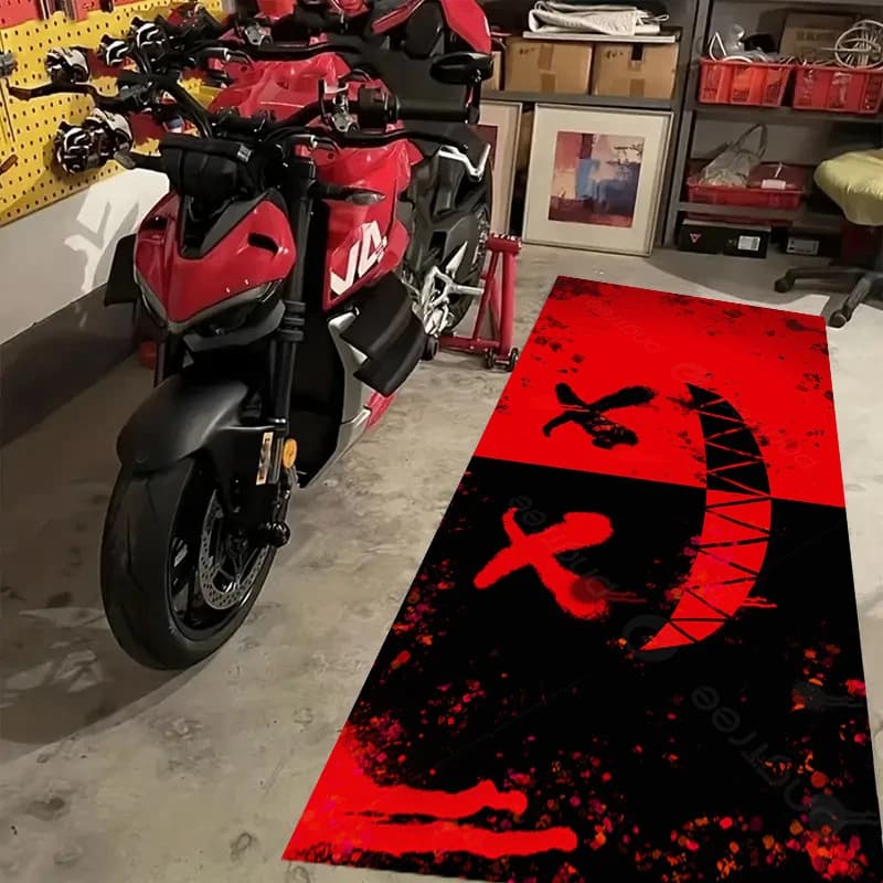 Tappetino VIKAMA di Lusso per Moto, Antiscivolo, per Garage, Sala Giochi E-Sports, Camera da Letto, Decorazione Casa