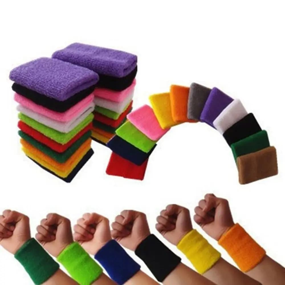 1/2Pcs braccialetti Unisex Sport fascia per il sudore Tennis fascia per le mani sudore supporto per il polso Brace avvolge protezioni per palestra pallavolo pallacanestro