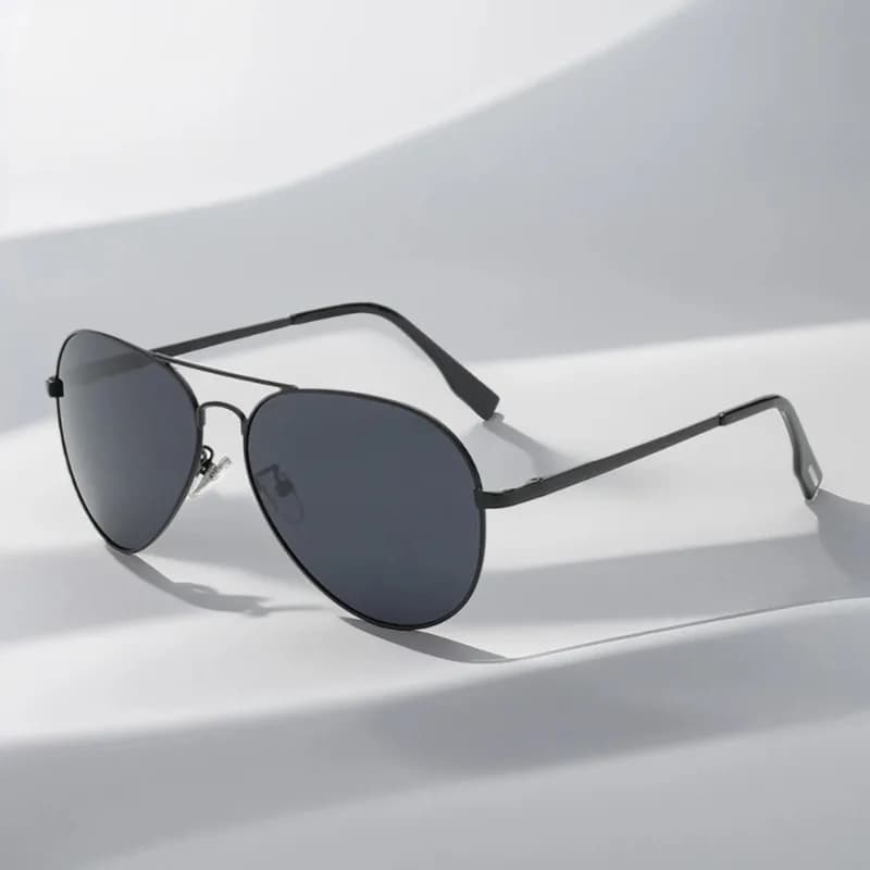 Classic Big Pilot Sunglasses Men Luxury Metal Black Aviation Sun Glasses Male Fashion Driving Vacation Shades UV400