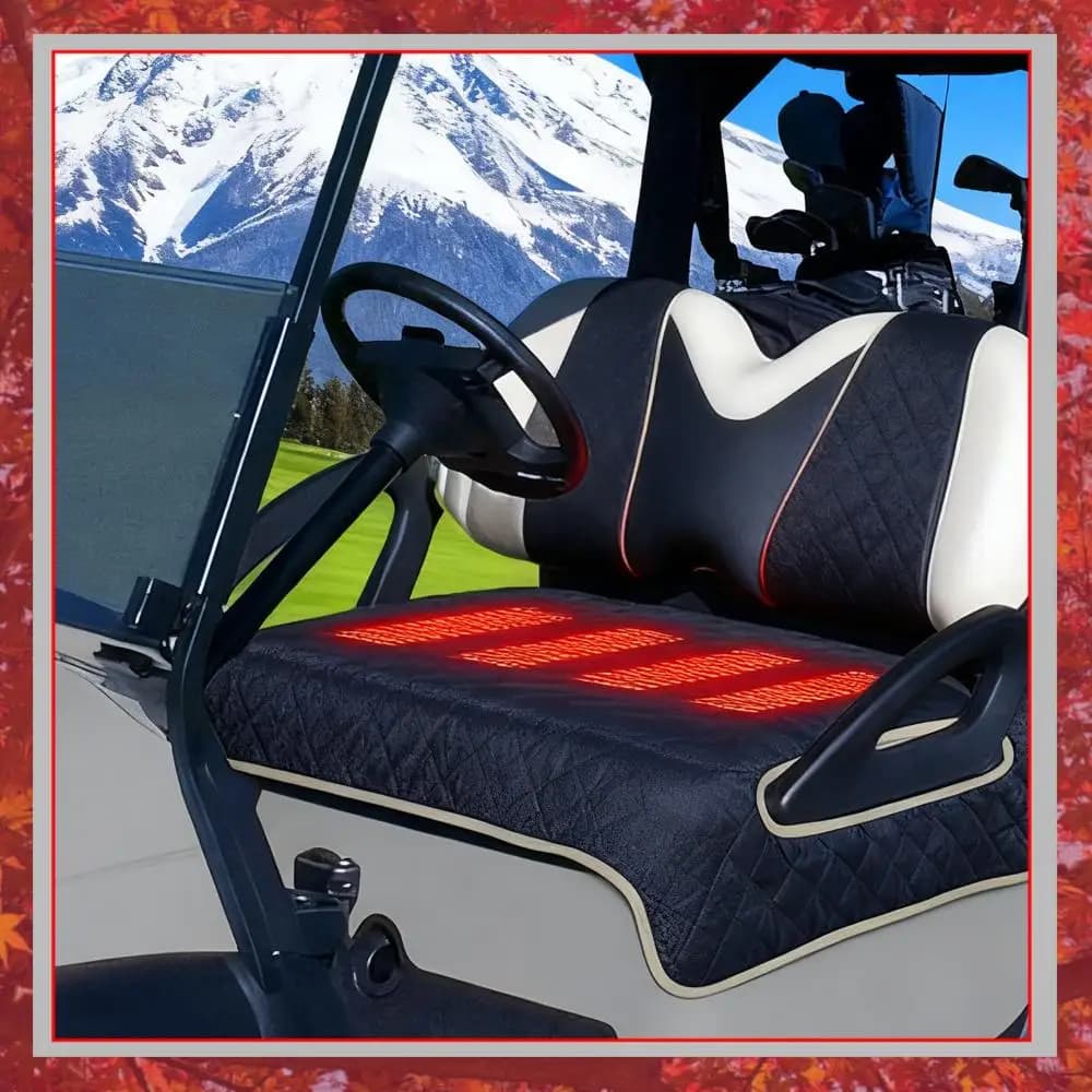 Golf Cart Seat Towel Blanket Waterproof Heated Seat Cushion Travel Sports Cart Seat Cushion Cover Golf Gifts for Men Golf Lover