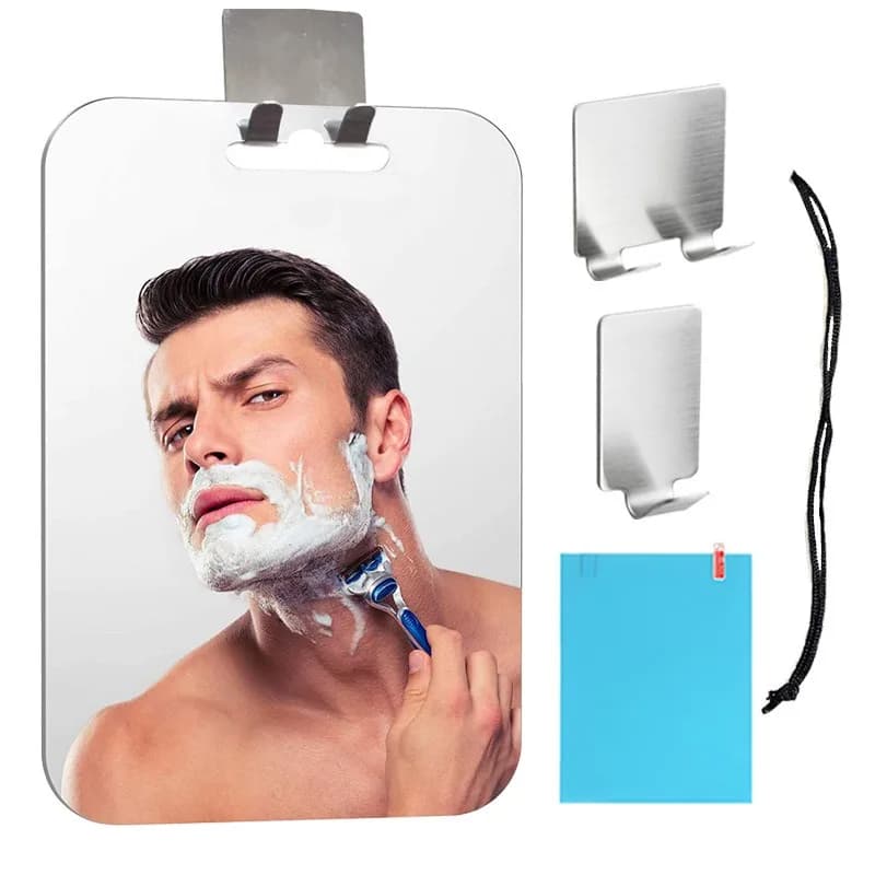 D9 30x20CM Big Size Acrylic Anti Fog Mirror Bathroom Tools Shower Shaving Washroom Accessories Fogless Fog Free Travel Mirror