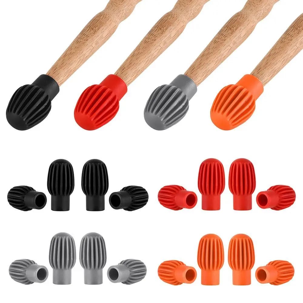 2PCS/4PCS Drum Mute Manicotto in silicone Weaker Silenziatore Suggerimenti per la pratica Manicotto in gomma per testa di bacchetta
