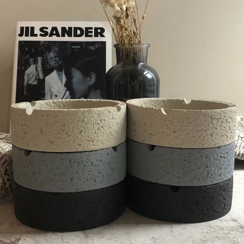 Decorazione creativa del posacenere in stile industriale, B&B semplice, decorazione in cemento di alto valore, stile nordico moderno