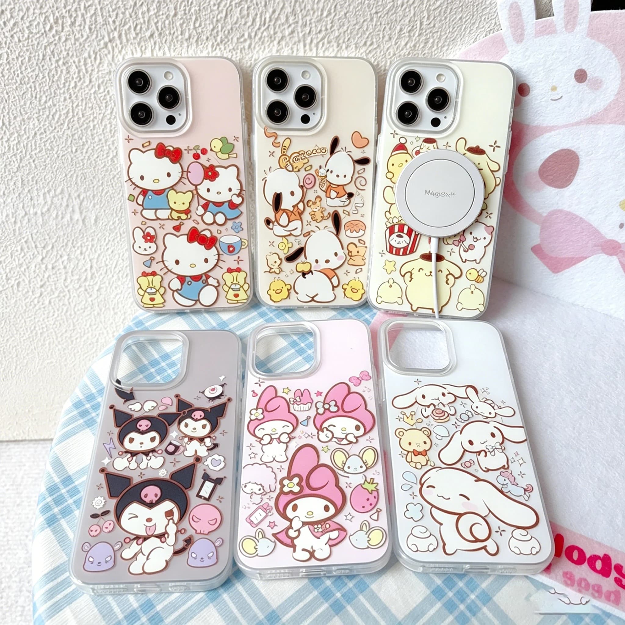Per Samsung Galaxy S10 S20 S21 S22 S23 S24 S25 S26 Plus Ultra FE Note 9 20 Sanrio Hello Kitty IMD per custodia magnetica Magsafe