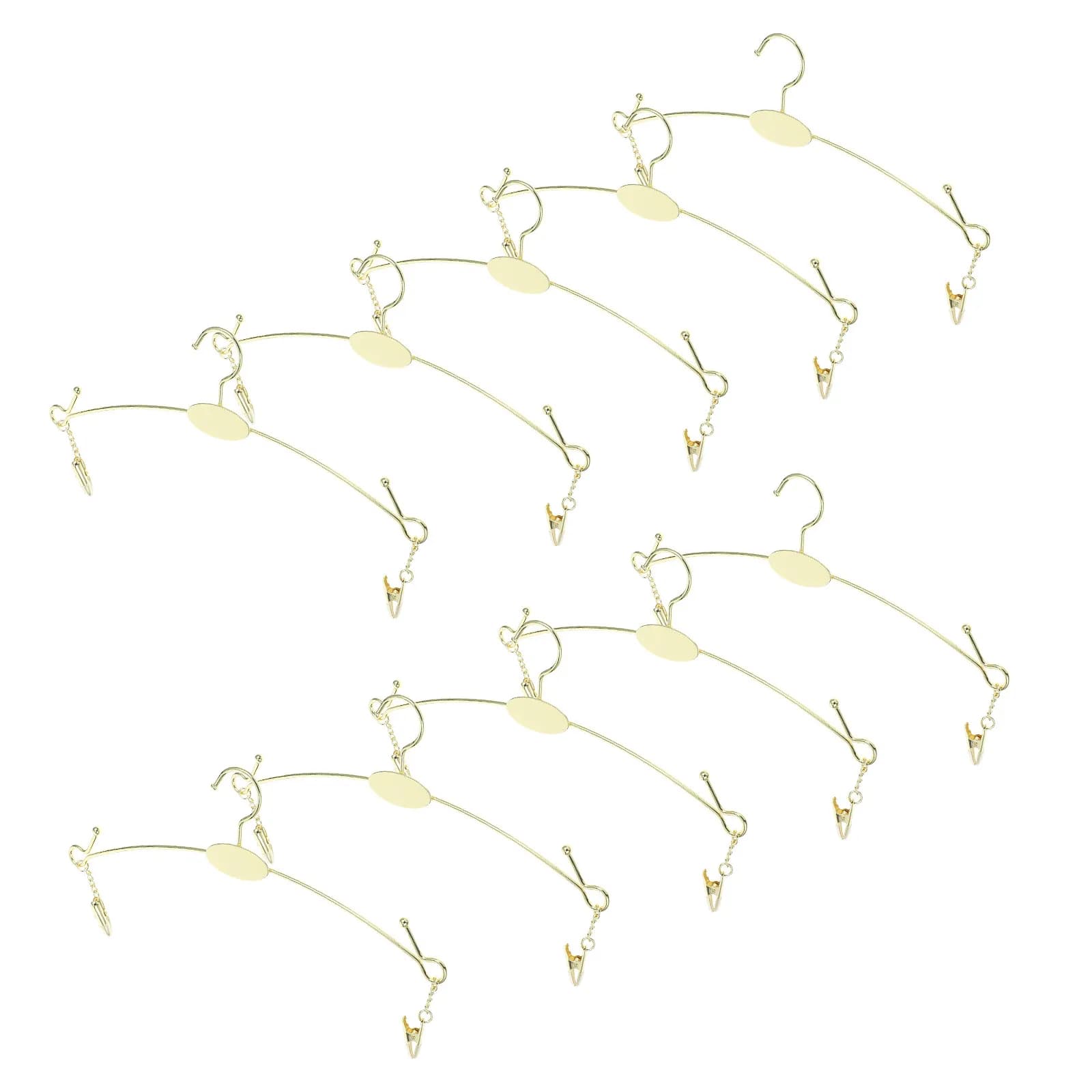 10 Pezzi Appendiabiti in Metallo per Biancheria Intima, Clip Salvaspazio per Reggiseni e Vestiti, Organizzatore per Armadio, Espositori in Ferro per Lingerie