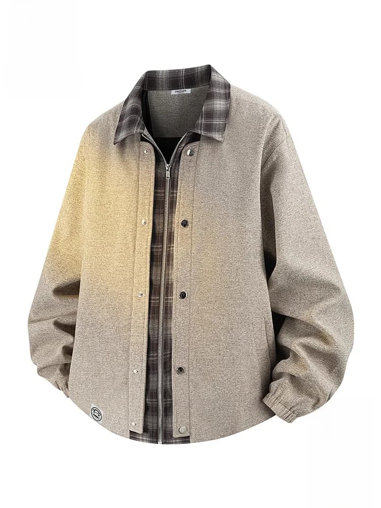 Giacca Casual da Uomo PaulFrank Monkey, Design Finto Due Pezzi, Tendenza Primaverile, Giacca Pilota Casual con Patchwork, in Fibra di Poliestere