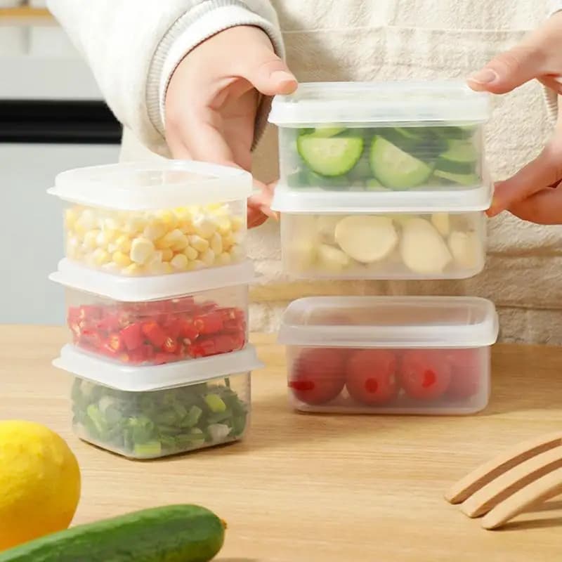 Contenitore Trasparente per Conservazione Alimenti in Cucina, Scatola Sigillata per Frigorifero, Contenitore per Mantenere Fresche Carne e Verdure