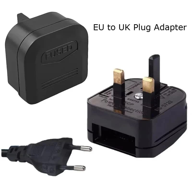 2 Pin EU To 3 Pin UK Plug Adapter With 3A/5A/13A Fuse UK British Electrical Travel Adapter Converter Socket AC Power Cord Outlet