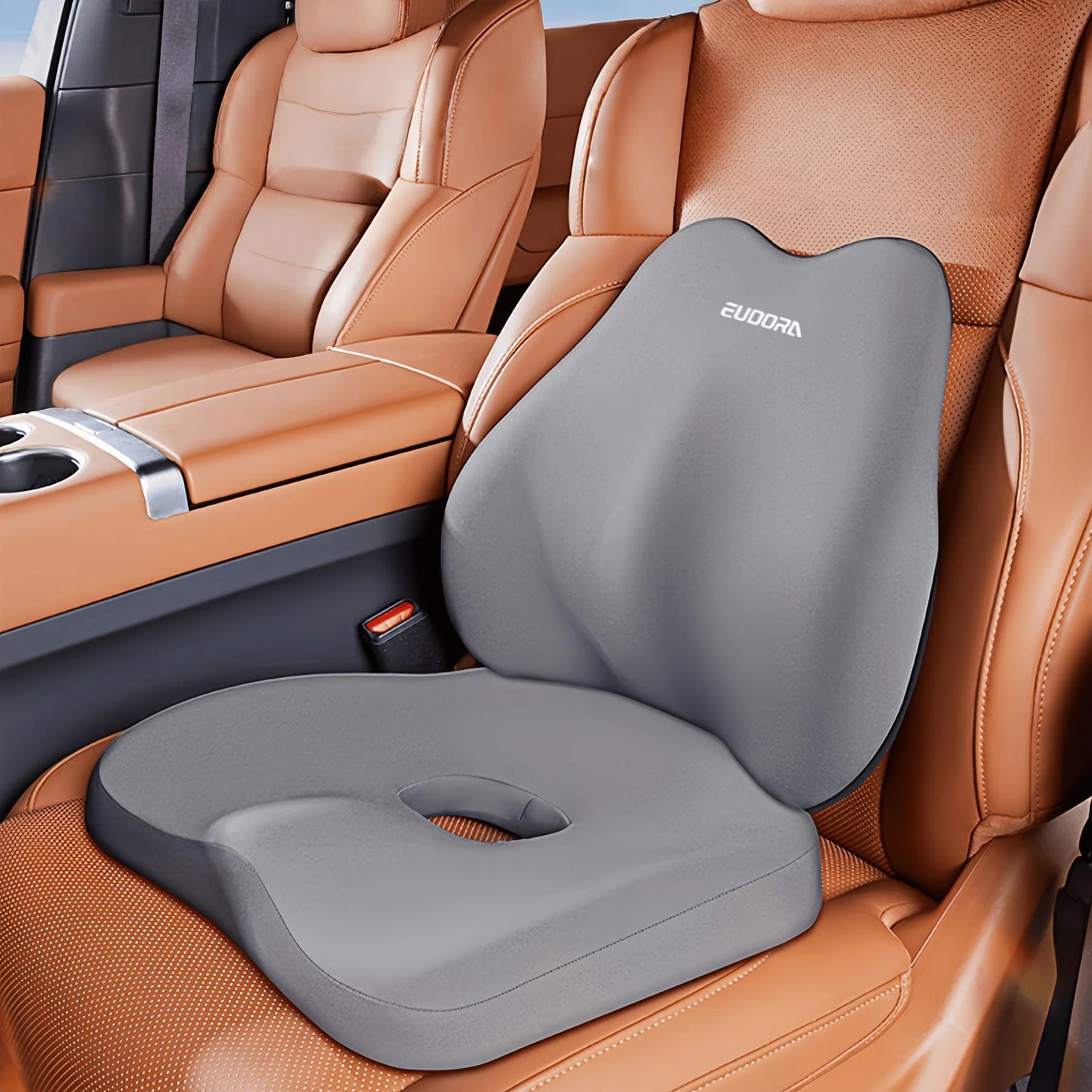 Lumbar headrest and support for cars, car cushion, neck cushion, car neck cushion, memory foam backrest, lumbar support set, pillow