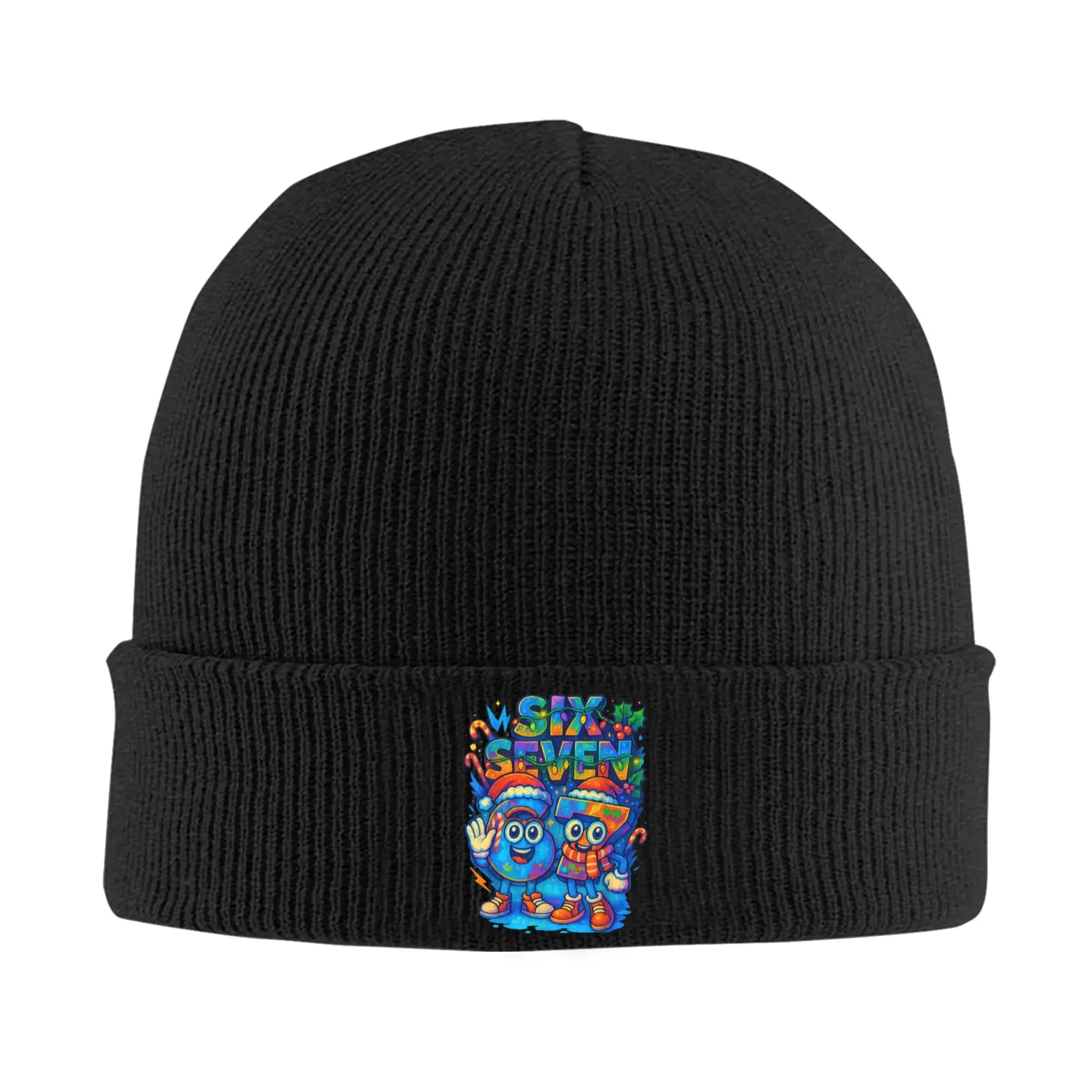 Meme 67 Six Seven 6 7 Italian Brainrot Christmas Beanie Hats Bonnet Hats Unisex Skullies Beanies Autumn Winter Warm Caps