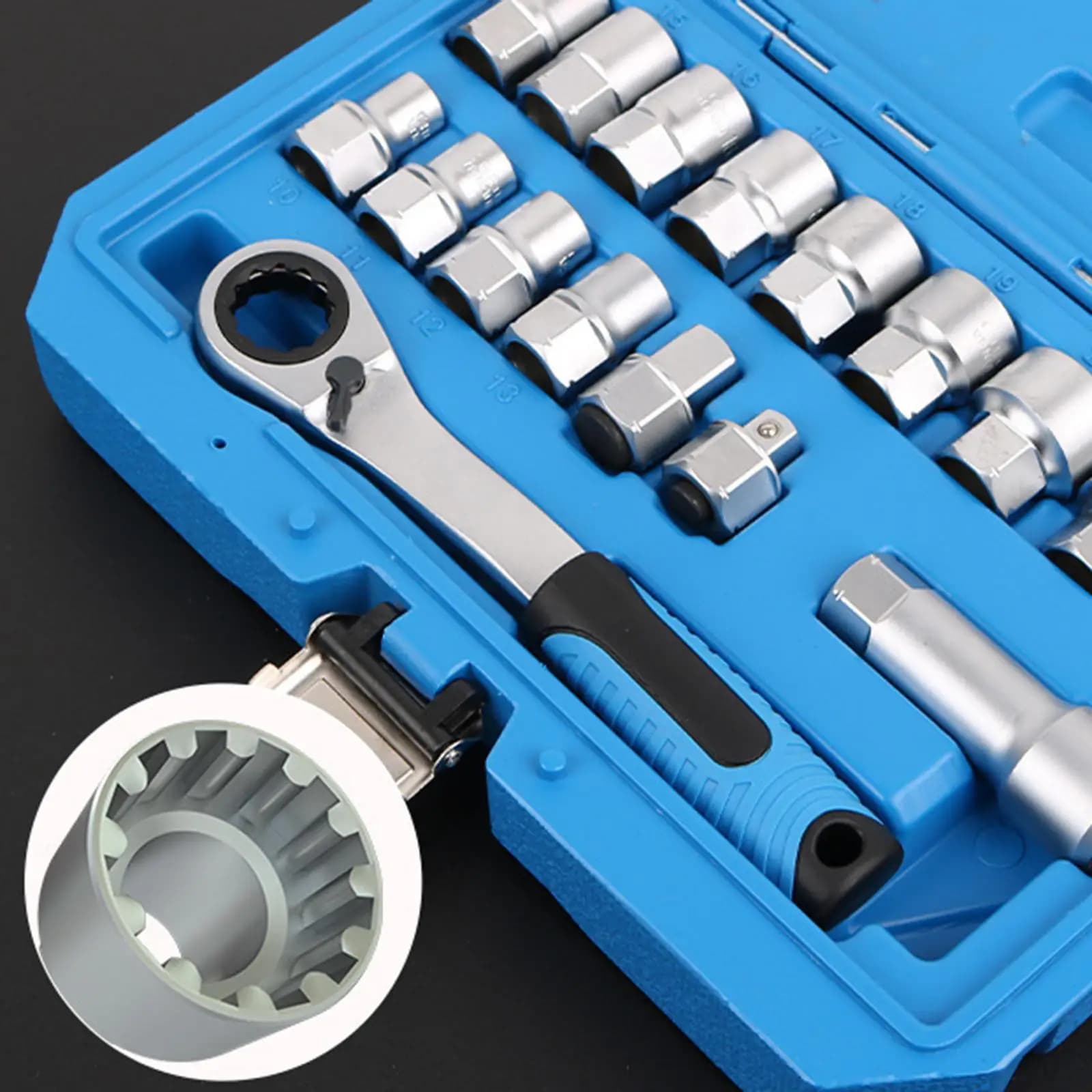 Kit di Chiavi a Bussola con Organizzatore Passante, Set di Adattatori per Barre di Prolunga per Uso Domestico, Auto e Meccanico