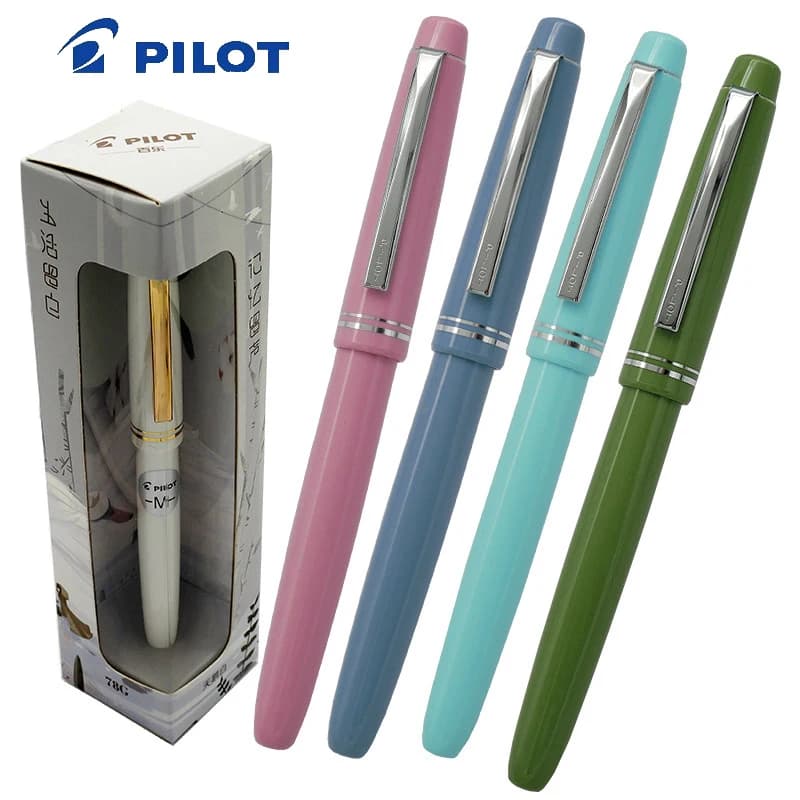 PILOT Luxury Fountain Pen CON40 Gift Set 78G Series 22K Gold Plated Nib Vintage Barrel Calligraphy/Practice for Writer Student