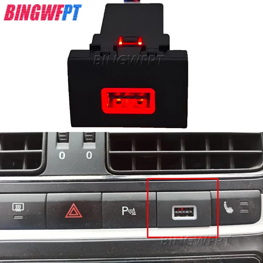 BINGWFPT Per VW Volkswagen POLO 2011- 2013 Auto Adattatore di Ingresso USB Audio Radio U-disk Flash Presa Cavo di Interfaccia