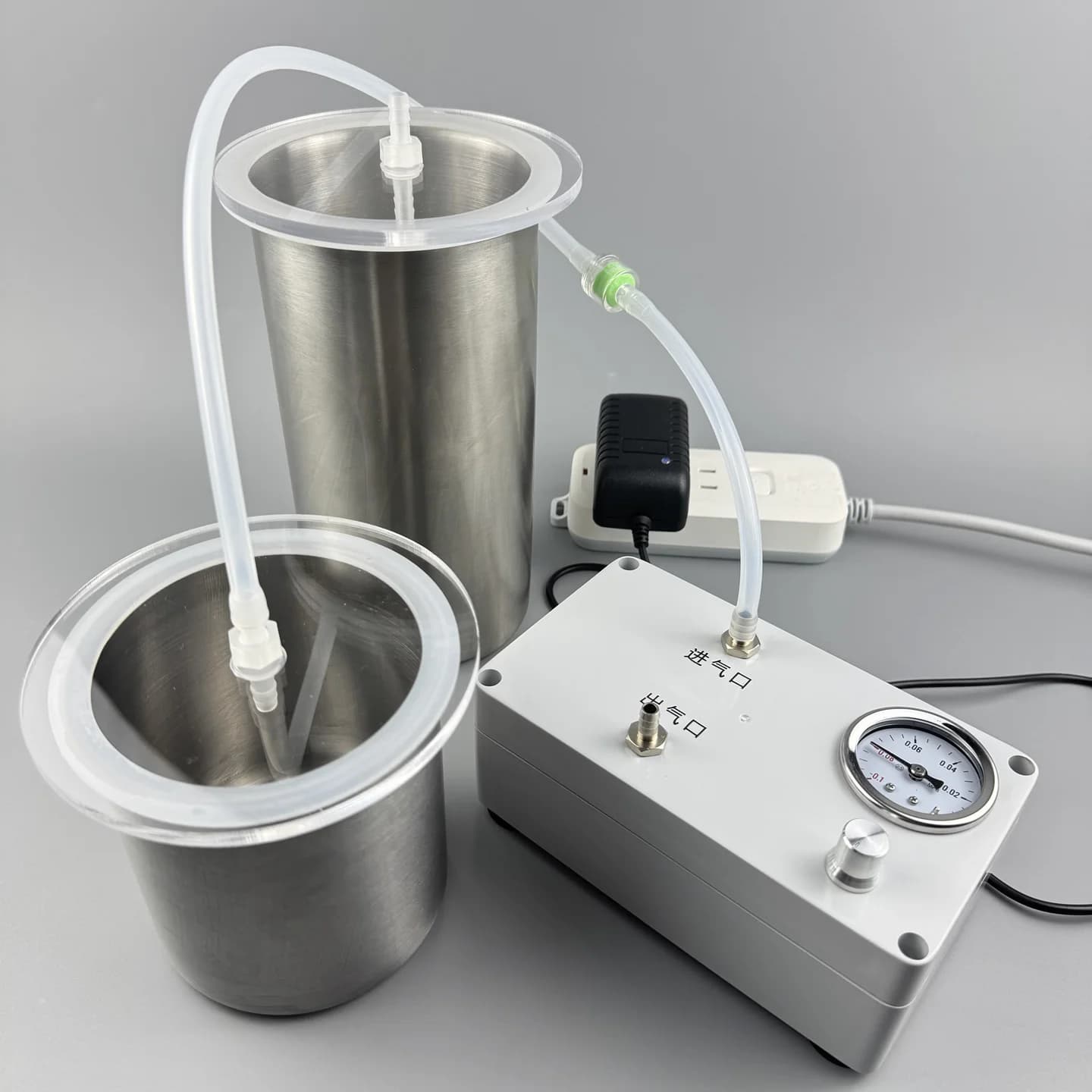 Stainless Steel Vacuum Degassing Chamber with Electric Pump – Transparent Lid Bubble Remover for Epoxy Resin, Silicone & AB Glue