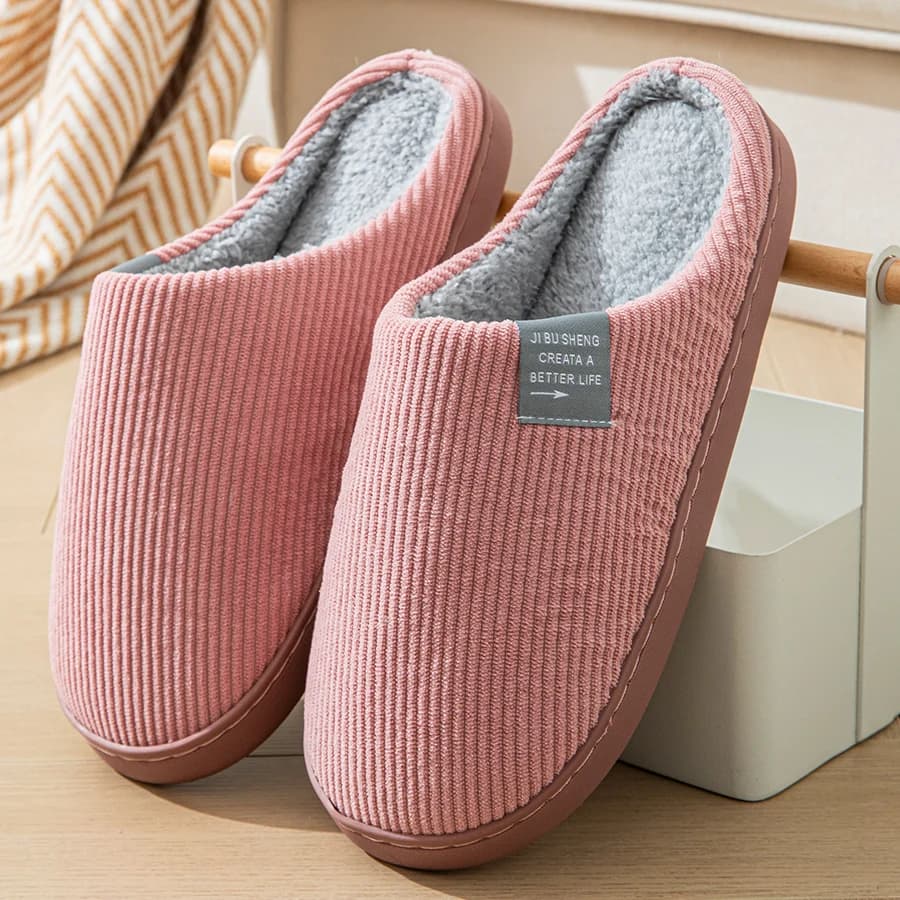 Women's Thick-Soled Soft-Soled Home Slippers, Home Plush Slippers, Non-Slip Warm Slippers, Indoor Winter Style