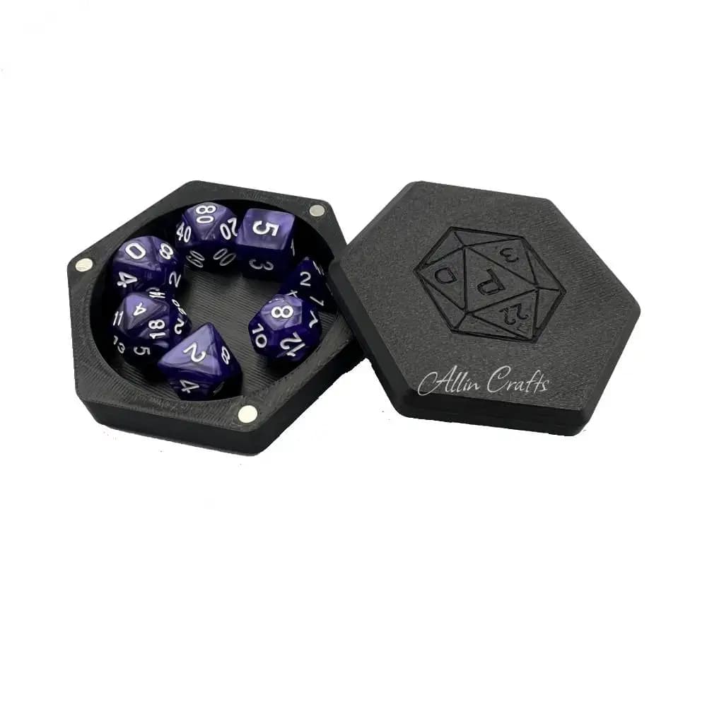 DnD Vassoio per dadi Scatola per dadi in acrilico per giocatori di giochi di ruolo, per scatola di raccolta di dadi di Dungeons e Dragon Giocatori di ruolo Torre dei dadi
