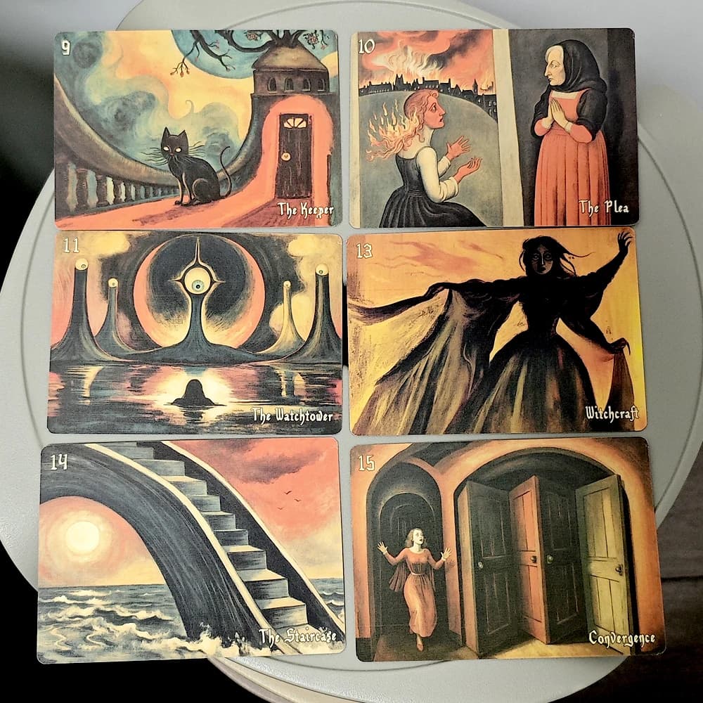 52 carte enigmatiche Galleria di allucinazioni di Felix Nacht Oracle Deck 10,5 * 7,5 cm
