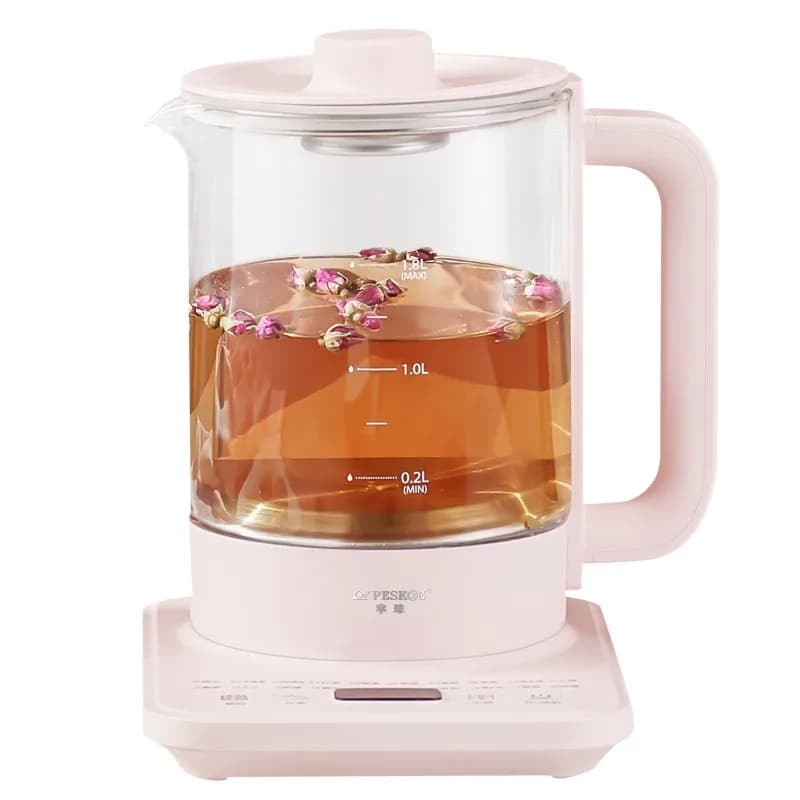 Health Pot Office Home Electric kettle Multifunctional small glass Thermal insulation Integrated teapot Flower teapot 220V