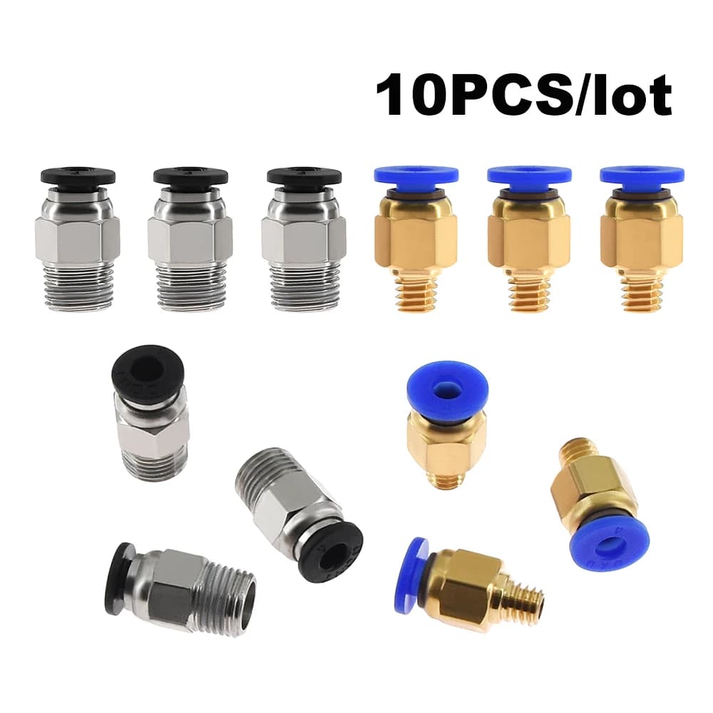 10 pz Raccordo Pneumatico PC4-M6 PC4-01 KJH04-M6 Raccordo Connettore Aria Pneumatico per Ender 3/Pro/V2 Ender 5 CR-10 Parti Della Stampante 3D