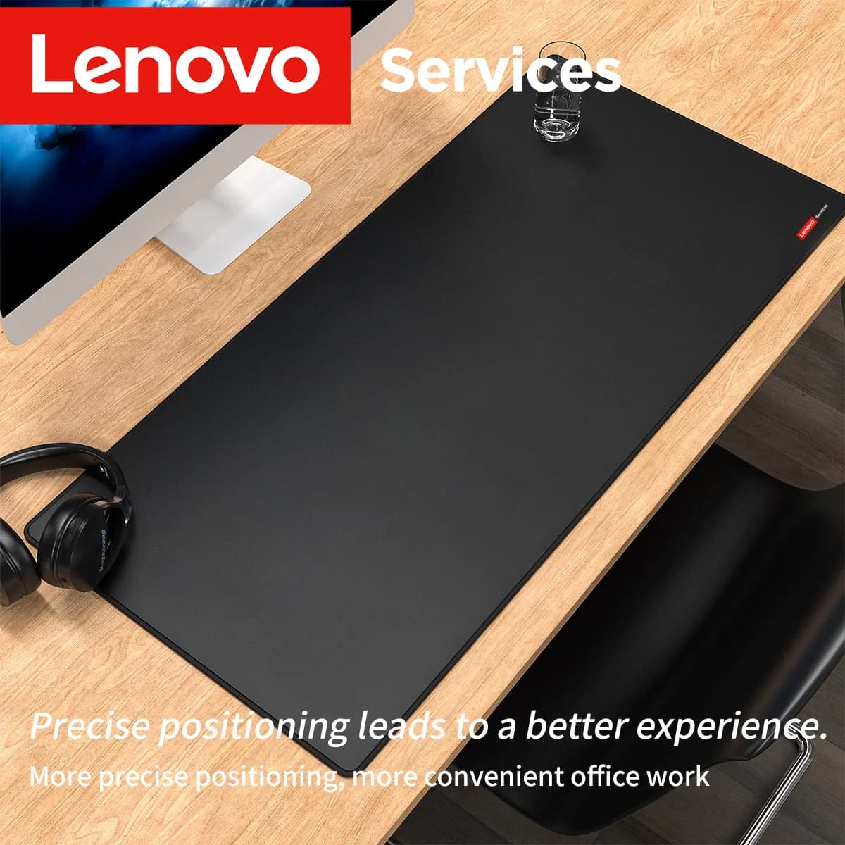 Tappetino per mouse da gioco extra spesso Lenovo E-Sports Gaming Tastiera da ufficio portatile Protezione da scrivania Tappetino da scrivania resistente alle macchie per computer