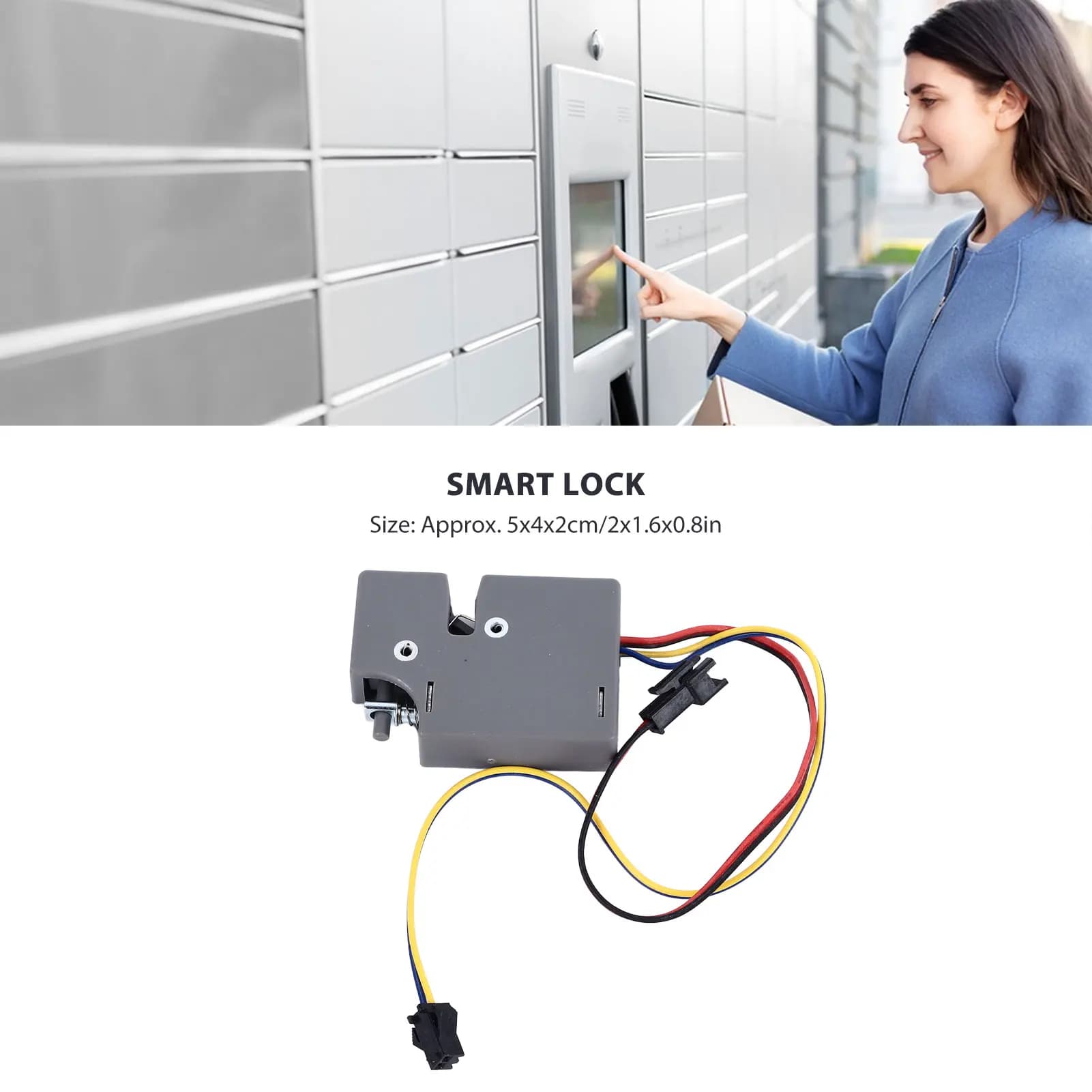 Serratura Elettrica Auto-Estrattibile Versatile Compatta Portatile per Armadietti Intelligenti e Caselle di Sicurezza