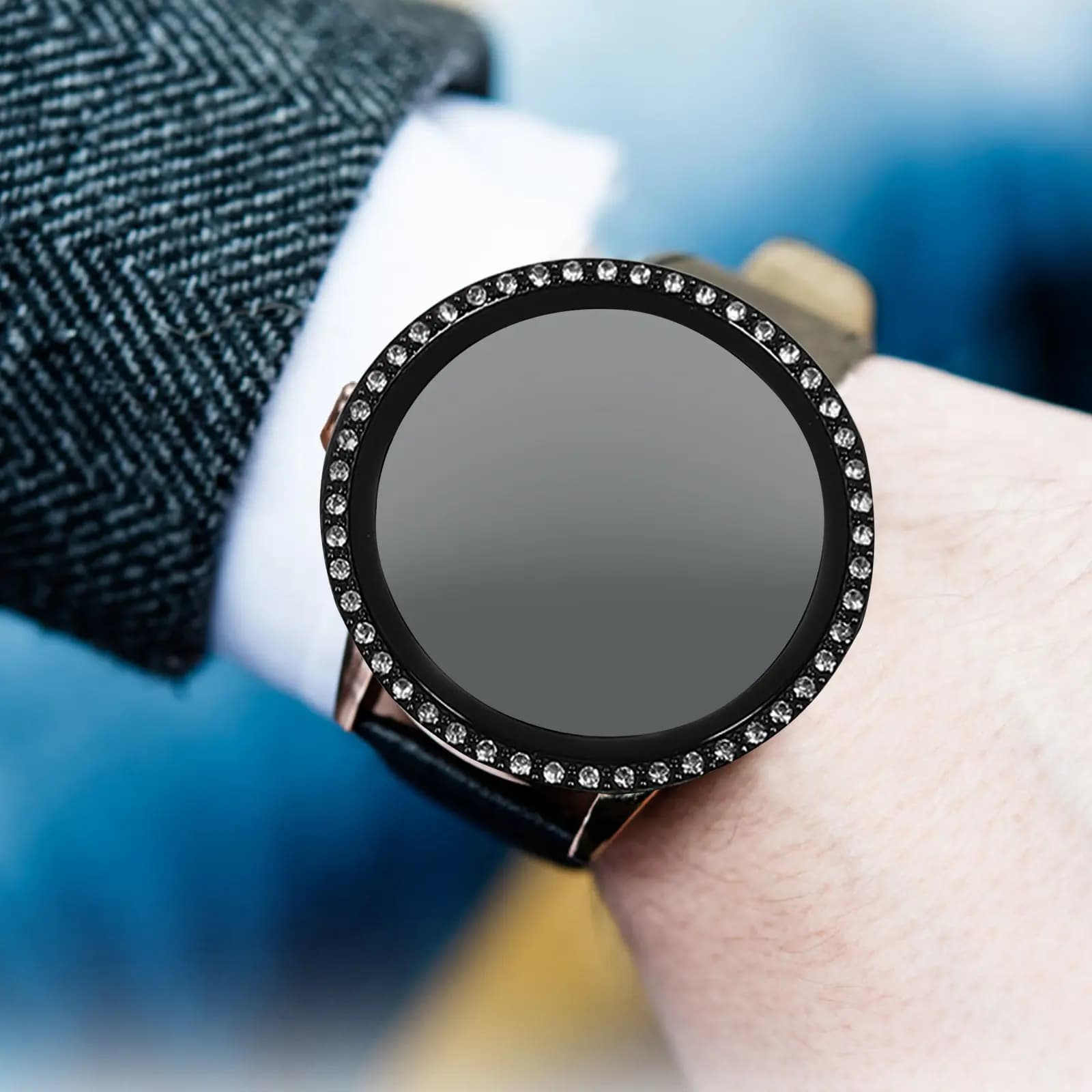 3Pcs Elegant Watch Protective Shell for Watch 2 Rhinestone Pc Electroplated Smartwatch Cover Scratch Proof Screen