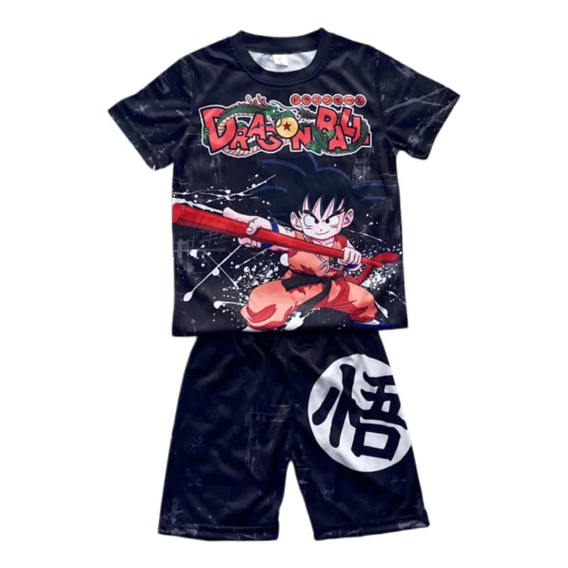 Set Pigiama Estivo Bandai Kid Goku Dragon Ball per Adulti e Bambini, T-Shirt e Pantaloncini, Leggero e ad Asciugatura Rapida