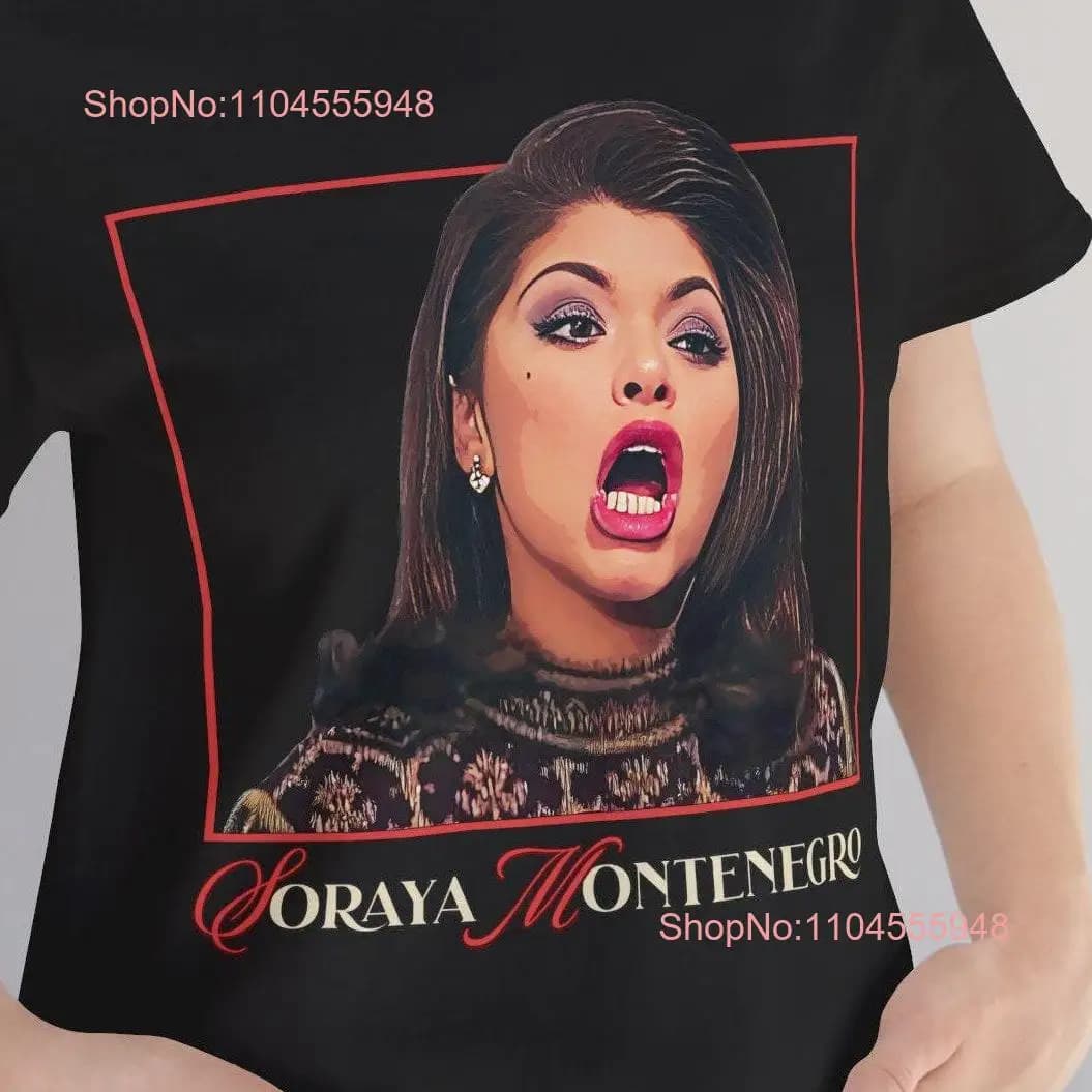 Soraya Montenegro urlante Bella e Canvas T Shirt Melodramas messicani tee Funny Pop Culture maniche lunghe o corte