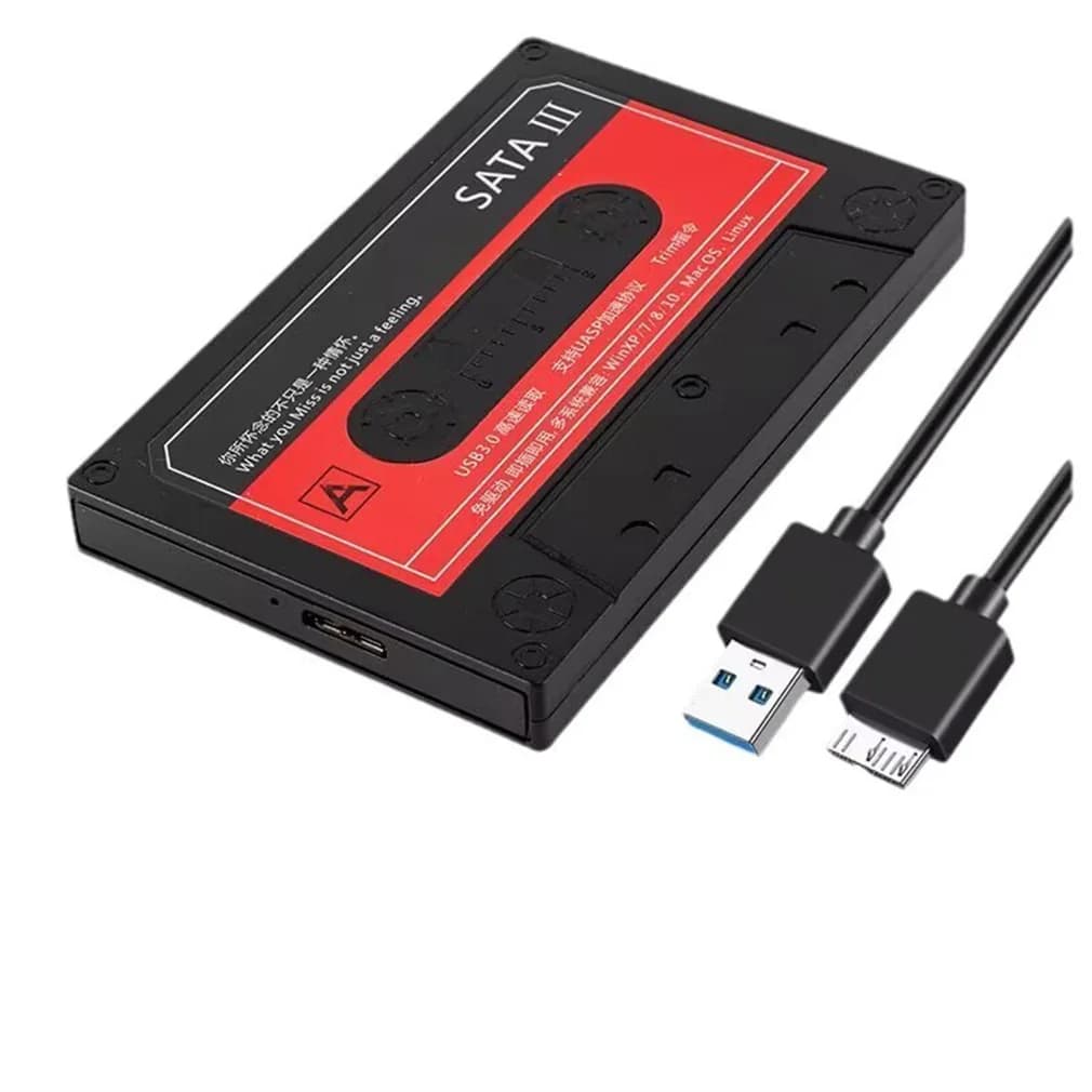 New 2.5 inch HD External Hard Drive Enclosure, USB 3.0 SATA 5Gbps HDD & SSD Tape Enclosure UASP for PC Notebook Hard Drive Case