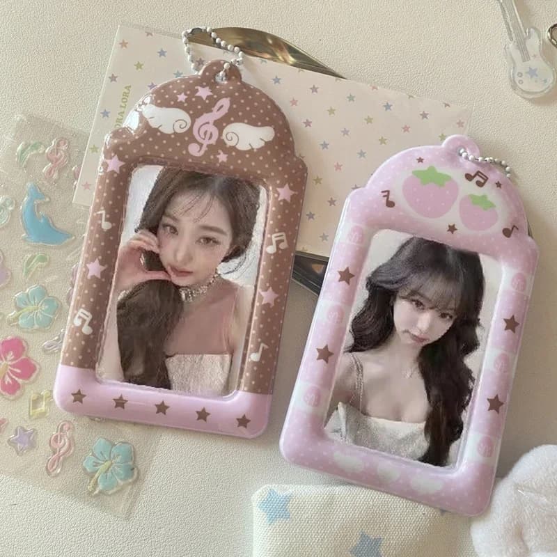Raccoglitore per Photocard Kpop, Porta Fotocard da 3 Pollici, Raccoglitore per Idol, Portachiavi Espositore per Photocard, Custodia Protettiva, Album Fotografici