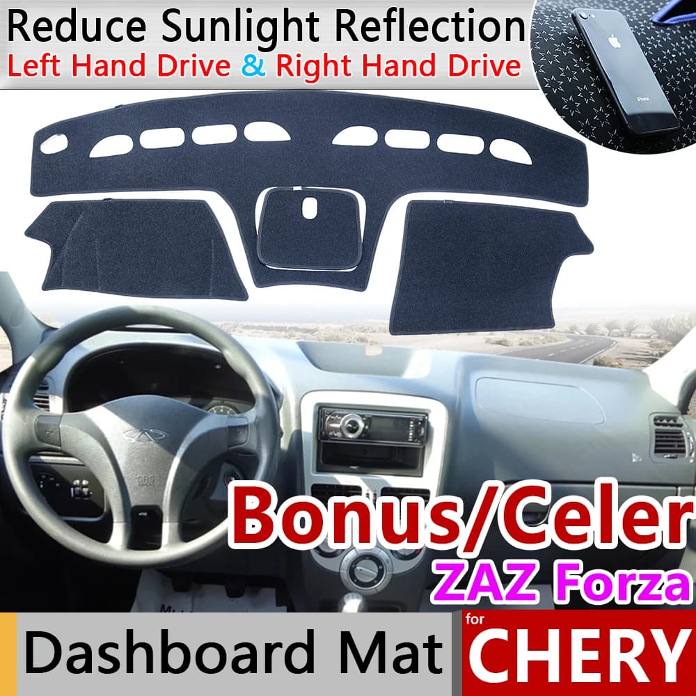 Per Chery Molto Celer Fulwin 2 Tempesta Bonus ZAZ Forza MVM 315 Tappetini anti scivolo Cruscotto Rilievo Copertura Parasole Dash Zerbino Auto accessori
