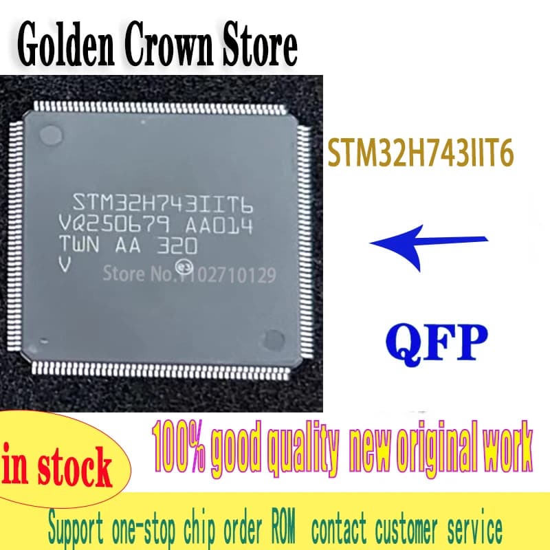 1 ~ 5 Pz/lotto STM32H743IIT6 LQFP-176 32H743IIT6 STM32H743 32BIT 2MB FLASH STM32H7