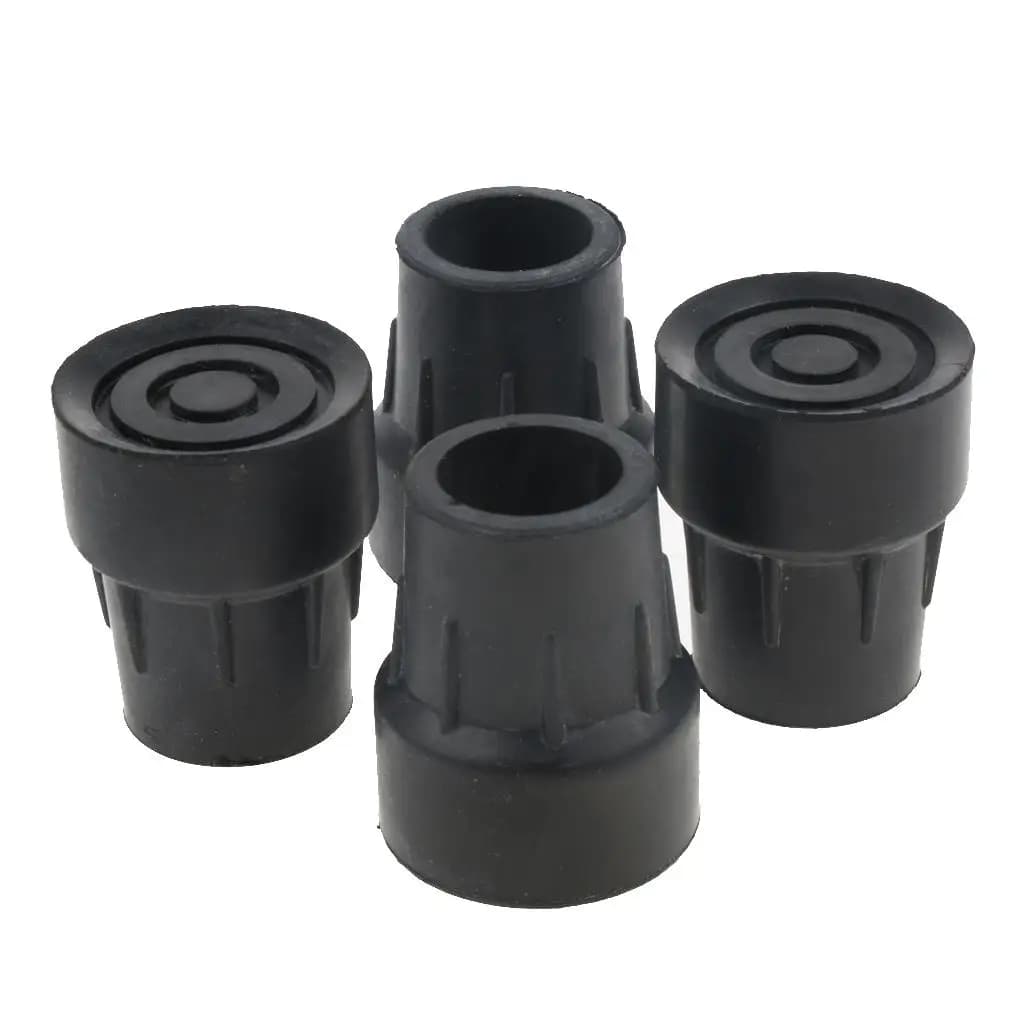 4pcs Crutch Ferrules Rubber End Walking Stick Trekking Pole Cap Feet Cover for Protecting the Floor