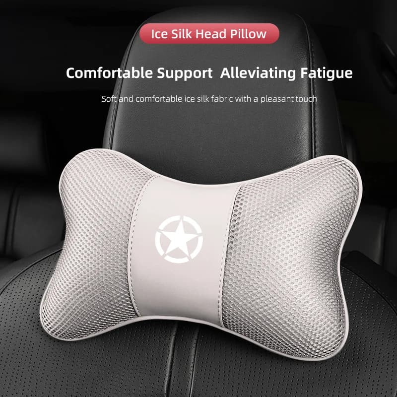 1 pz seggiolino auto poggiatesta collo di seta del ghiaccio cuscino supporto morbido pad per Jeep Grand Cherokee Wrangler Gladiator Compass Renegade Avenger