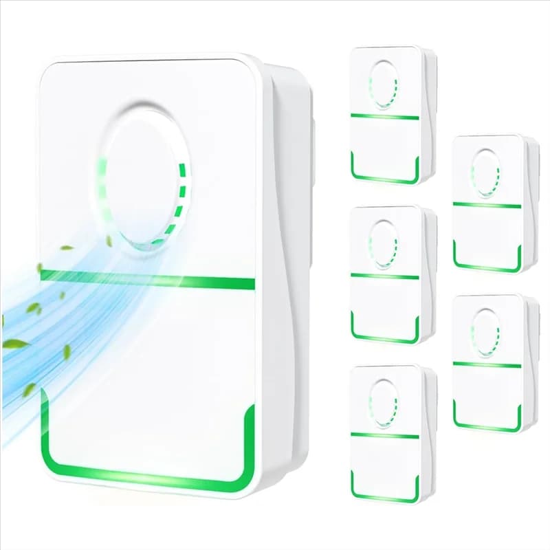 Purificatore d'Aria A84G con Ionizzatore Negativo per Uso Domestico, Mini Depuratore d'Aria Mobile Senza Filtro con Luce Verde
