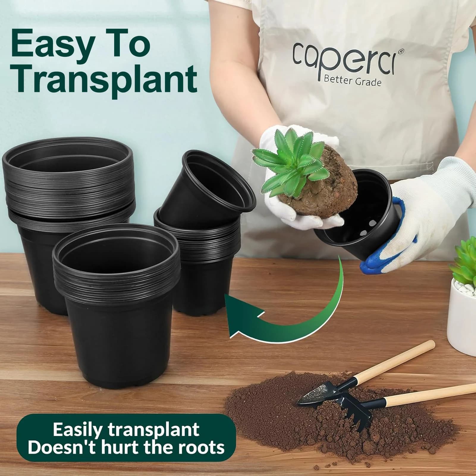 20/50/100 Plant Vase Parts, Plastic Containers for Seed and Growing Grass and Seed Plants, Gardening Supplies