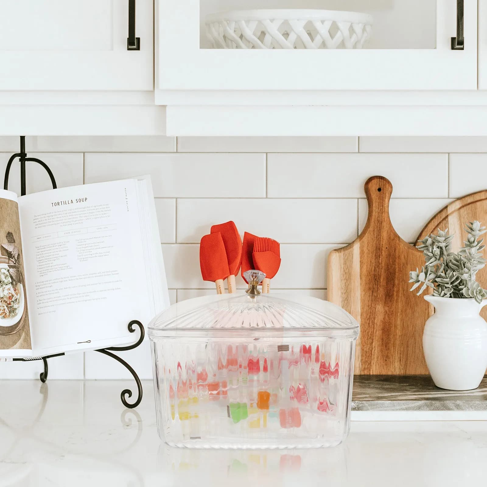 Contenitore trasparente per alimenti con coperchio, organizer da scrivania, contenitore per snack, porta frutta secca, contenitore da cucina, ermetico