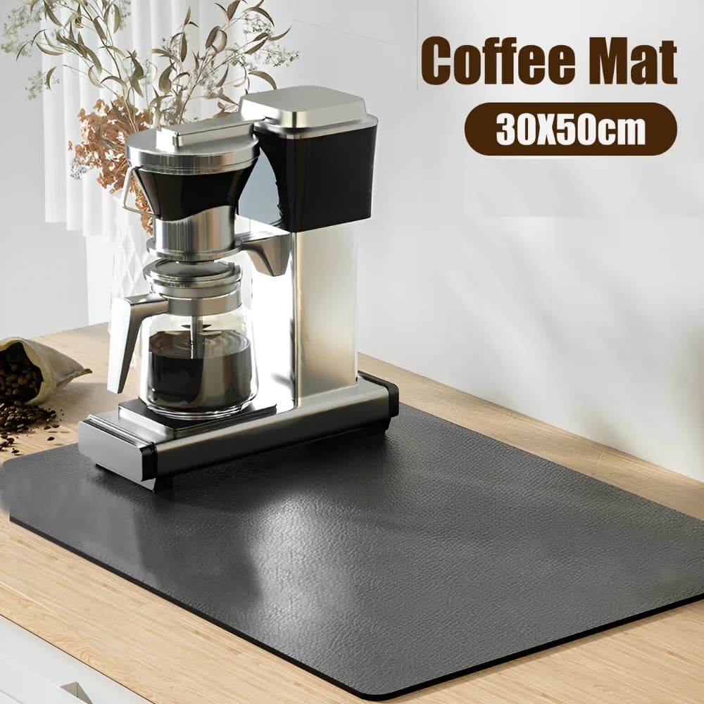 Tappetino da caffè assorbente Nascondi macchie Tappetini per asciugare i piatti con supporto in gomma Tappetino drenante antiscivolo Macchina per caffè Macchina per caffè espresso Tovaglietta