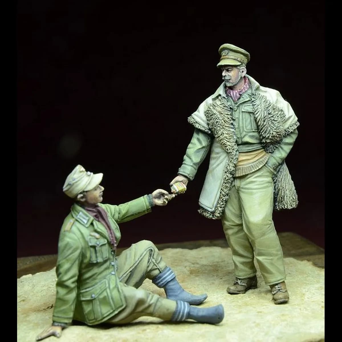 Kit modello non verniciato in resina 1/35, ufficiali dell'esercito britannico e prigioniere di guerra di Afrika Korps smontato e non verniciato GK, 1496R