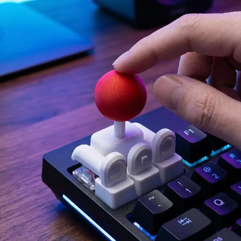 Joystick per Tastiera Stampato in 3D | Joystick meccanico Wasd per tastiera per giochi arcade
