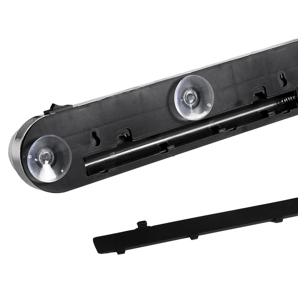 YDSC Specchio a LED senza punzonatura a 2 pezzi con 4 lampadine per installazione trucco Lampada da parete per bagno alimentata a batteria con ventosa