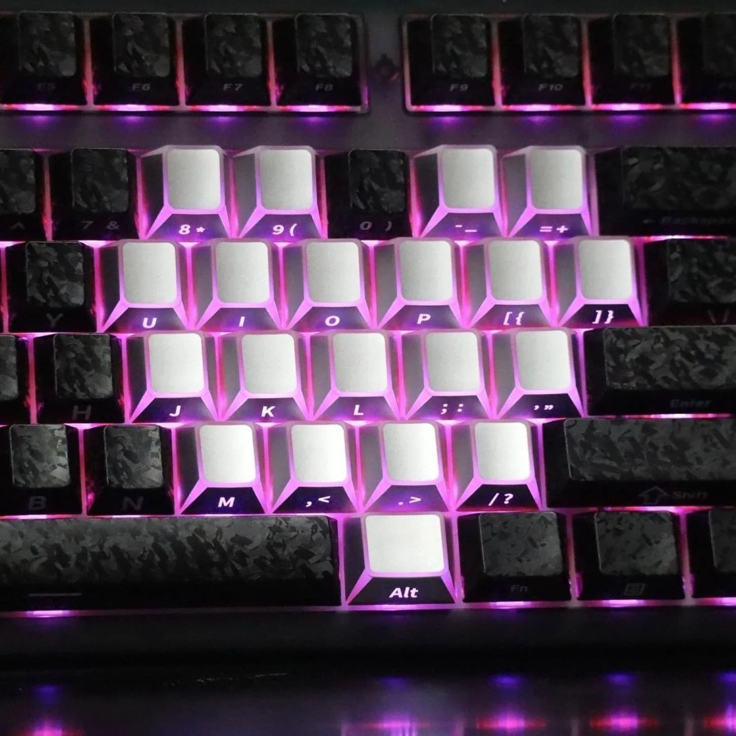 Fold Love Cherry PC 21 keyring with engraved characters on the side, transparent, for mechanical keyboard Wooting Magnetic Shaft