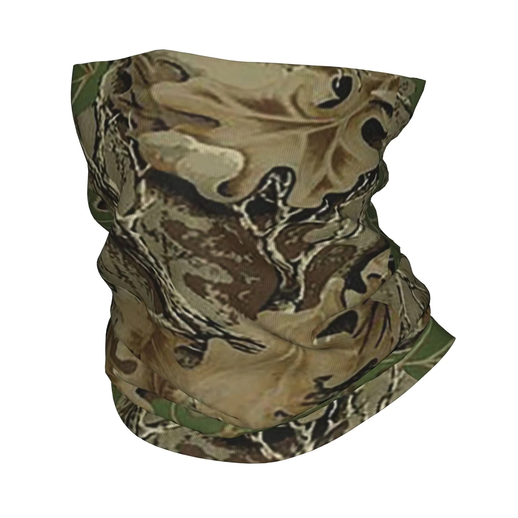 Bandana mimetica multiuso con stampa foglie, copricollo, maschera, sciarpa, per corsa, uomo, donna, adulto