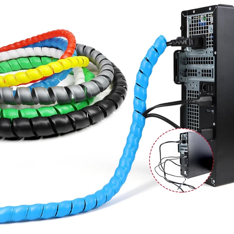 3M 5M 8M Winding Tube 8mm 10 mm Wire Organizer Cable Protection Sleeve Tube Protection Sleeving Spiral Wrap Winding Protector