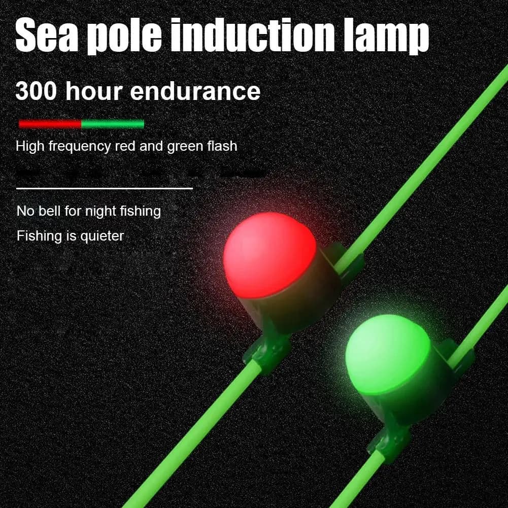1 pz Allarmi per morso di pesce Resistenza alla compressione Sensore punta asta Luce a LED Pesca notturna per carpa Strumento di allarme per morso Attrezzatura da pesca