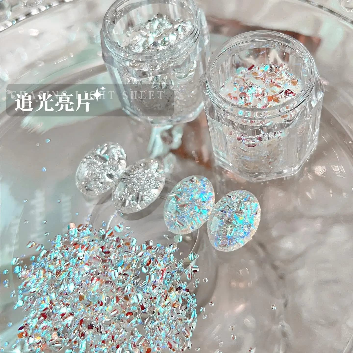 1/2 Scatole di Glitter 3D Scintillanti per Unghie, Paillettes Miste, Fiocchi Argentati Brillanti per Decorazioni di Festival, Feste, Corpo, Viso e Manicure